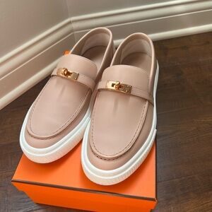 Pristine Condition Hermes Game Slip on Sneakers in Blush Pink Size 40